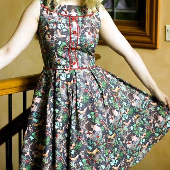 Modcloth Dresses & Skirts - Retrolicious in the woods dress